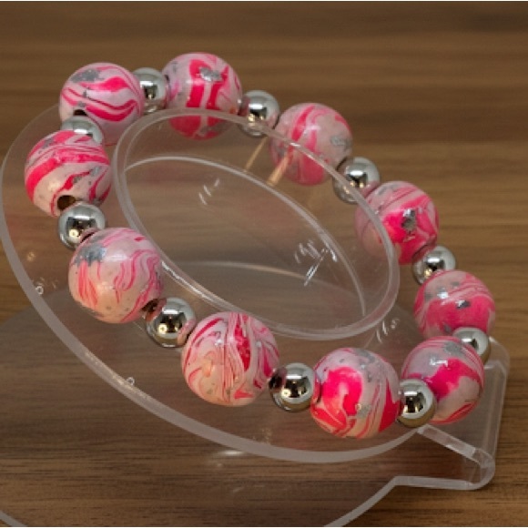 Handmade Polymer Clay Beaded Bracelets – Unique & One-of-a-Kind - Picture 4 of 16